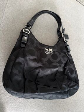 Coach Black Signature Shoulder Bag